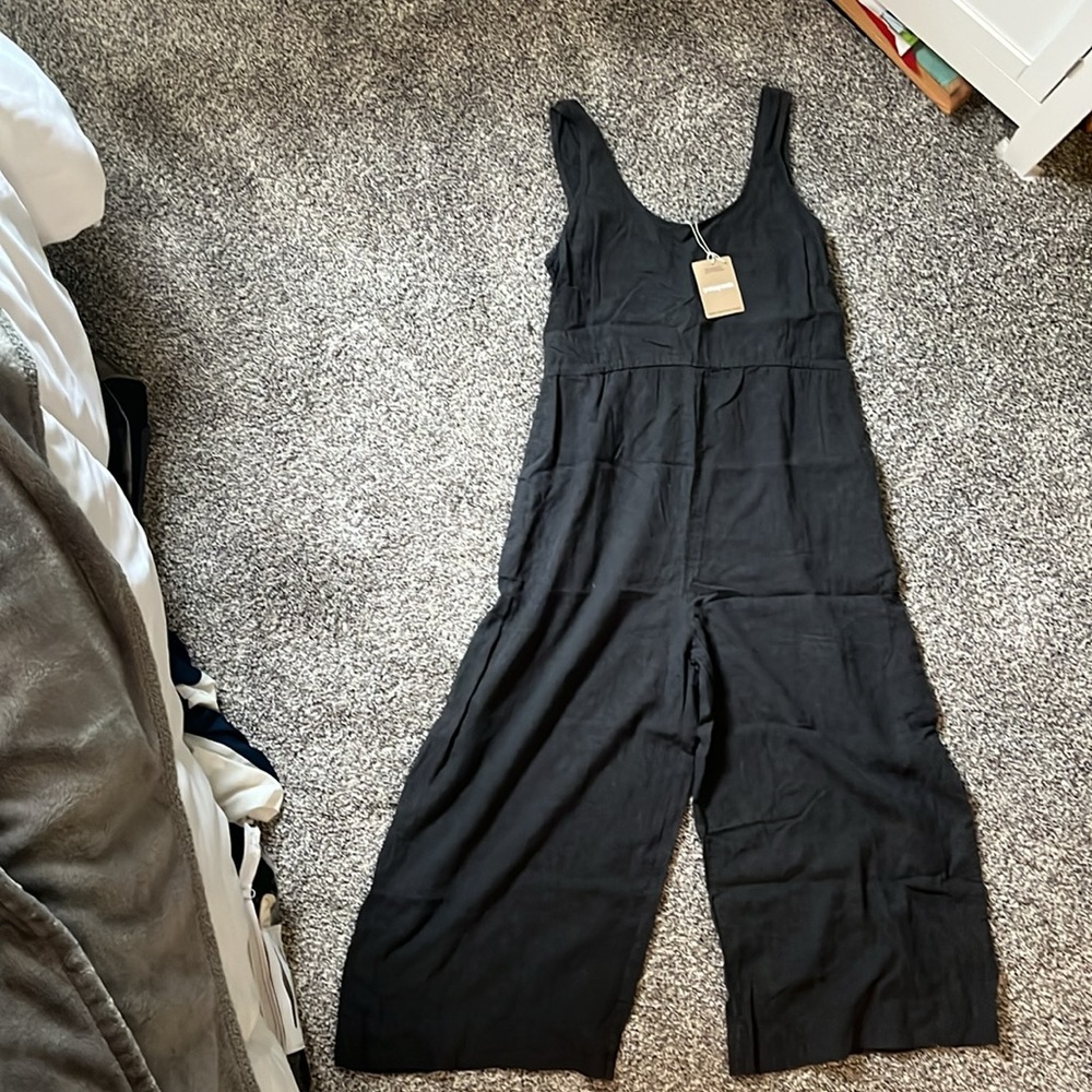 Patagonia Jumpsuit Womens Sz S Grey Garden Island Cropped Wide Leg NWT